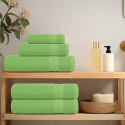 vidaXL Towels Kitchen Tea Towel Dish Towel Wash Towel 360 gsm 100% Cotton - apple green, 30 x 50 cm - Additional view 2