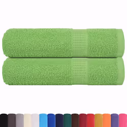 vidaXL Hand Towels 2 pcs Apple Green 50x100 cm 360 gsm 100% Cotton