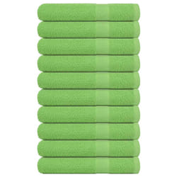 vidaXL Towels 10 pcs Apple Green 100x200 cm 360 gsm 100% Cotton towel on beach