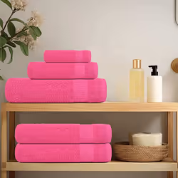 vidaXL Towels Kitchen Tea Towel Dish Towel Wash Towel 360 gsm 100% Cotton - pink, 30 x 50 cm - Additional view 2