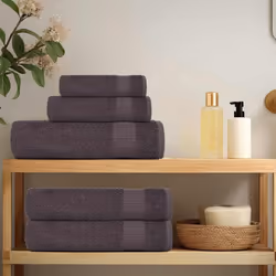 vidaXL Towel Set 8 Piece Tea Towel Hand Towel Wash Towel 360 gsm 100% Cotton - anthracite