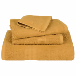 vidaXL 6 Piece Towel Set Gold 360 gsm 100% Cotton towel bath towel set - Additional view 4