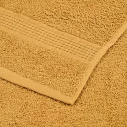 vidaXL 6 Piece Towel Set Gold 360 gsm 100% Cotton towel bath towel set - Additional view 6