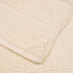 vidaXL Towel Set 6 Piece Tea Towel Hand Towel Wash Towel 360 gsm 100% Cotton - cream