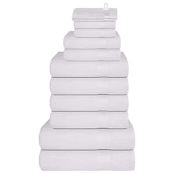 vidaXL Towel Set Washroom Tea Towel Hand Towel Wash Towel 360 gsm 100% Cotton - white
