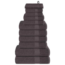 vidaXL Towel Set Washroom Tea Towel Hand Towel Wash Towel 360 gsm 100% Cotton - anthracite
