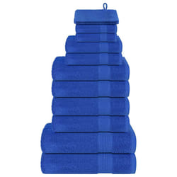 vidaXL Towel Set Washroom Tea Towel Hand Towel Wash Towel 360 gsm 100% Cotton - blue