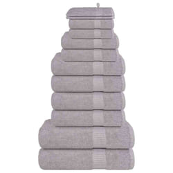 vidaXL Towel Set Washroom Tea Towel Hand Towel Wash Towel 360 gsm 100% Cotton - grey