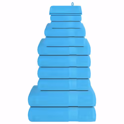 vidaXL Towel Set Washroom Tea Towel Hand Towel Wash Towel 360 gsm 100% Cotton - turquoise