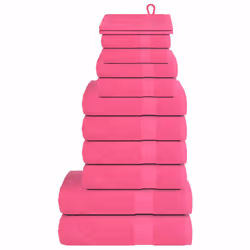vidaXL Towel Set Washroom Tea Towel Hand Towel Wash Towel 360 gsm 100% Cotton - pink