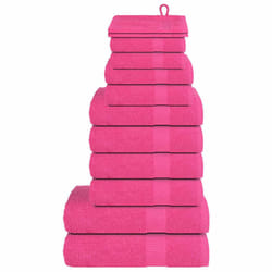 vidaXL Towel Set Washroom Tea Towel Hand Towel Wash Towel 360 gsm 100% Cotton - pink