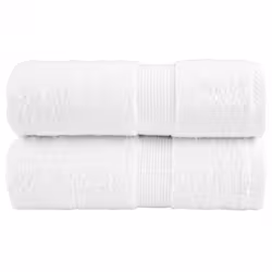 vidaXL Premium Sauna Towels Absorbent Bath Towel 2 pcs Grey 600gsm 100% Cotton - white, 30 x 30 cm