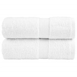 vidaXL Premium Sauna Towels Absorbent Bath Towel 2 pcs Grey 600gsm 100% Cotton - white, 30 x 30 cm