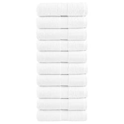 vidaXL Premium Soap Towels Hand Bath Towel 4 pcs Pink 600 gsm 100% Cotton - white, 30 x 30 cm/ 10 pcs