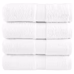 vidaXL Premium Hand Towels Shower Bath Towel Cream 600 gsm 100% Cotton - white, 30 x 50 cm/ 4 pcs