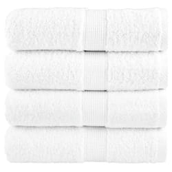 vidaXL Premium Hand Towels Shower Bath Towel Cream 600 gsm 100% Cotton - white, 30 x 50 cm/ 4 pcs