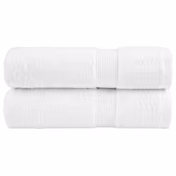 vidaXL Premium Sauna Towels Absorbent Bath Towel 2 pcs Grey 600gsm 100% Cotton - white, 50 x 100 cm