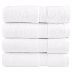 vidaXL Premium Soap Towels Hand Bath Towel 4 pcs Pink 600 gsm 100% Cotton - white, 50 x 100 cm/ 4 pcs