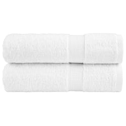 vidaXL Premium Sauna Towels Absorbent Bath Towel 2 pcs Grey 600gsm 100% Cotton - white, 100 x 150 cm