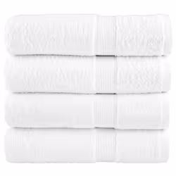 vidaXL Premium Soap Towels Hand Bath Towel 4 pcs Pink 600 gsm 100% Cotton - white, 100 x 150 cm/ 4 pcs