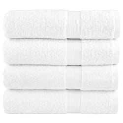 vidaXL Premium Soap Towels Hand Bath Towel 4 pcs Pink 600 gsm 100% Cotton - white, 100 x 150 cm/ 4 pcs