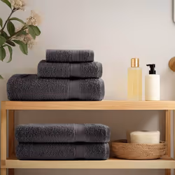 vidaXL Premium Sauna Towels Guest Bath Towel 10 pcs Gold 600gsm 100% Cotton - anthracite, 30 x 30 cm/ 4 pcs - Additional view 2