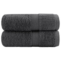 vidaXL Premium Hand Towels Shower Bath Towel Cream 600 gsm 100% Cotton - anthracite, 30 x 50 cm/ 2 pcs