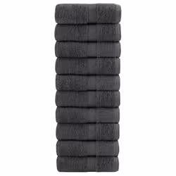 vidaXL Premium Hand Towels Shower Bath Towel Cream 600 gsm 100% Cotton - anthracite, 30 x 50 cm/ 10 pcs