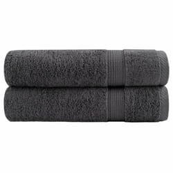 vidaXL Premium Hand Towels Shower Bath Towel Cream 600 gsm 100% Cotton - anthracite, 50 x 100 cm/ 2 pcs