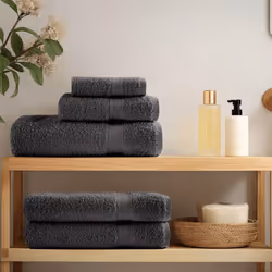 vidaXL Premium Sauna Towels Guest Bath Towel 10 pcs Grey 600gsm 100% Cotton - anthracite, 50 x 100 cm/ 4 pcs - Additional view 2