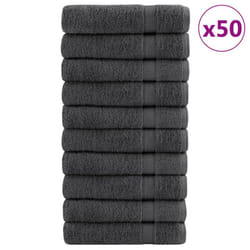 vidaXL Premium Soap Towels Hand Bath Towel 4 pcs Orange 600 gsm 100% Cotton - anthracite, 50 x 100 cm/ 50 pcs