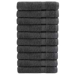 vidaXL Premium Sauna Towels Guest Bath Towel 10 pcs Grey 600gsm 100% Cotton - anthracite, 100 x 200 cm/ 10 pcs