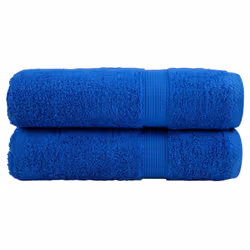 vidaXL Premium Sauna Towels Absorbent Bath Towel 2 pcs Grey 600gsm 100% Cotton - blue, 70 x 140 cm