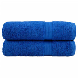vidaXL Premium Sauna Towels Absorbent Bath Towel 2 pcs Grey 600gsm 100% Cotton - blue, 100 x 150 cm