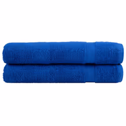 vidaXL Premium Sauna Towels Absorbent Bath Towel 2 pcs Grey 600gsm 100% Cotton - blue, 80 x 200 cm