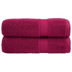 vidaXL Premium Sauna Towels Absorbent Bath Towel 2 pcs Grey 600gsm 100% Cotton - bordeaux, 50 x 100 cm