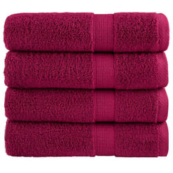 vidaXL Premium Hand Towels Shower Bath Towel Cream 600 gsm 100% Cotton - bordeaux, 50 x 100 cm/ 4 pcs