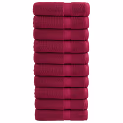 vidaXL Premium Sauna Towels Guest Bath Towel 10 pcs Grey 600gsm 100% Cotton - bordeaux, 50 x 100 cm/ 10 pcs