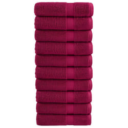 vidaXL Premium Sauna Towels Guest Bath Towel 10 pcs Grey 600gsm 100% Cotton - bordeaux, 50 x 100 cm/ 10 pcs
