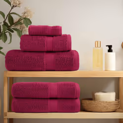 vidaXL Premium Sauna Towels Guest Bath Towel 10 pcs Grey 600gsm 100% Cotton - bordeaux, 50 x 100 cm/ 10 pcs
