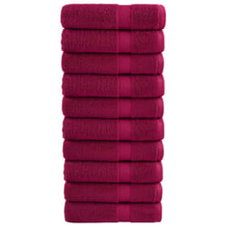 vidaXL Premium Sauna Towels Guest Bath Towel 10 pcs Grey 600gsm 100% Cotton - bordeaux, 100 x 150 cm/ 10 pcs