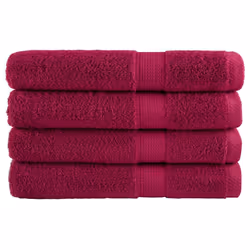 vidaXL Premium Sauna Towels Guest Bath Towel 10 pcs Gold 600gsm 100% Cotton - bordeaux, 80 x 200 cm/ 4 pcs