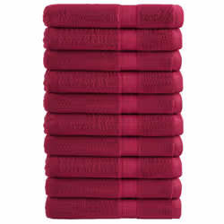 vidaXL Premium Sauna Towels Guest Bath Towel 10 pcs Gold 600gsm 100% Cotton - bordeaux, 80 x 200 cm/ 10 pcs