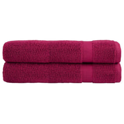 vidaXL Premium Sauna Towels Absorbent Bath Towel 2 pcs Grey 600gsm 100% Cotton - bordeaux, 100 x 200 cm