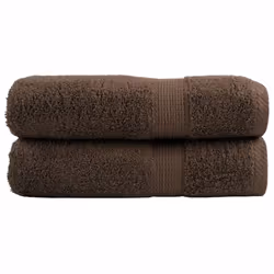 vidaXL Premium Sauna Towels Absorbent Bath Towel 2 pcs Grey 600gsm 100% Cotton - brown, 50 x 100 cm
