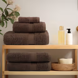 vidaXL Premium Hand Towels Shower Bath Towel Cream 600 gsm 100% Cotton - brown, 50 x 100 cm/ 4 pcs