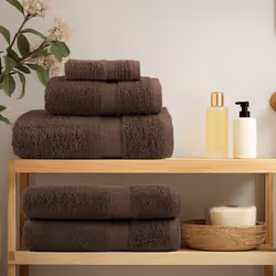 vidaXL Premium Soap Towels Hand Bath Towel 4 pcs Pink 600 gsm 100% Cotton - brown, 70 x 140 cm/ 10 pcs - Additional view 2