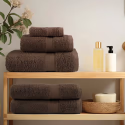 vidaXL Premium Soap Towels Hand Bath Towel 4 pcs Orange 600 gsm 100% Cotton - brown, 100 x 150 cm/ 4 pcs