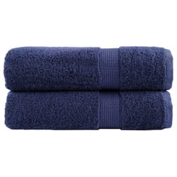 vidaXL Premium Soap Towels Hand Bath Towel 4 pcs Pink 600 gsm 100% Cotton - navy blue, 50 x 100 cm/ 2 pcs