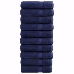 vidaXL Premium Sauna Towels Guest Bath Towel 10 pcs Gold 600gsm 100% Cotton - navy blue, 50 x 100 cm/ 10 pcs